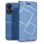 GENTEN for OPPO A78 5G 極簡立方磁力手機皮套 藍色