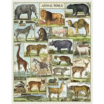 美國 Cavallini & Co. 1000片拼圖 動物世界