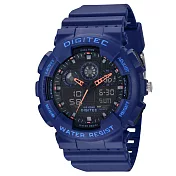 DIGITEC 數碼科技 DA-2011T 運動潮流多功能電子錶 背光 防水100米 牛津藍