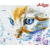 ArtLife藝術生活【GJ5517】湛藍貓咪_DIY 滿版立體鑽石畫
