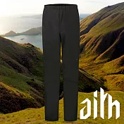 達新牌】AITH 全方位防水透氣機能輕量風雨褲(休閒旅遊/戶外登山/野外露營) XL 黑灰