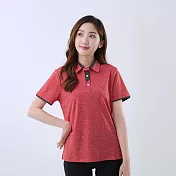 【遊遍天下】女款抗UV吸濕排汗速乾機能POLO衫(GS1036) XL 麻紅