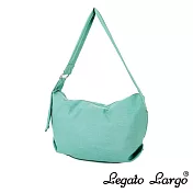 Legato Largo 半月形 亞麻款 可水洗單肩斜背包 Regular size- 薄荷綠