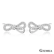 GIUMKA純銀耳環925純銀耳釘蝴蝶結造型 MFS22064 無 銀色