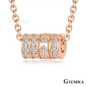 GIUMKA純銀項鍊925純銀女短項鏈浪漫小鑽環女鍊銀色/玫金色任選MNS22034 45cm 玫金色
