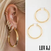 LUV AJ 好萊塢潮牌 金色簡約 小寬版大圓耳環 AMALFI TUBE HOOPS