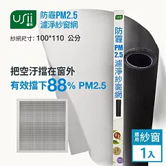 Usii 防霾PM2.5濾淨紗窗網(窗用)─100x110cm