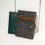 WaWu 護照套+扣帶 客製接單生產  (青海波)