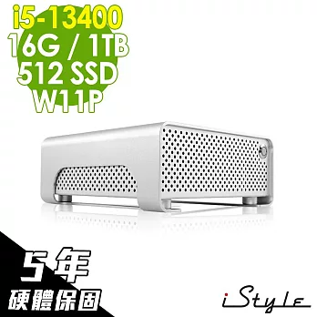 iStyle M1 迷你雙碟電腦 i5-13400/16G/512SSD+1TBHDD/WIFI/W11P/5年保