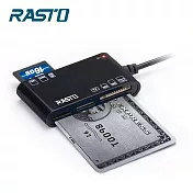 RASTO RT3 晶片ATM+五合一記憶卡複合讀卡機 黑