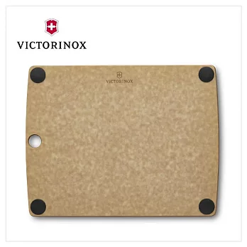 VICTORINOX 瑞士維氏 多合一防滑砧板S附凹槽 29.2*22.8*0.6cm 咖/黑 7.4125/7.4125.3 咖