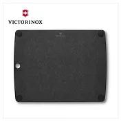 VICTORINOX 瑞士維氏 多合一防滑砧板M附凹槽 36.8*28.5*0.6cm 咖/黑 7.4126/7.4126.3 黑