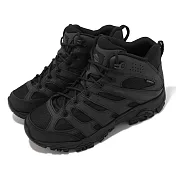 Merrell 戰術靴 Moab 3 Mid Tactical WP 男鞋 黑 全黑 防水 中筒 Vibram 郊山 ML003911