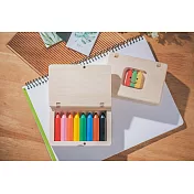 【蜂巢蠟筆】日本製兒童無毒 8色蠟筆 木盒款(無刻字版)