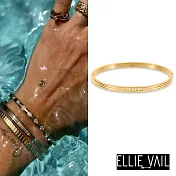 ELLIE VAIL 邁阿密防水珠寶 金色簡約線條鑲鑽手環 Cleo Bangle