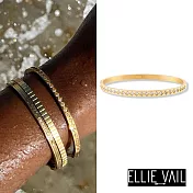 ELLIE VAIL 邁阿密防水珠寶 金色經典格紋鑲鑽手環 Isabella Bangle