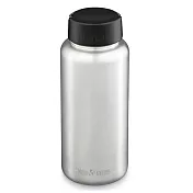 美國Klean Kanteen寬口不鏽鋼冷水瓶1182ml 原鋼色