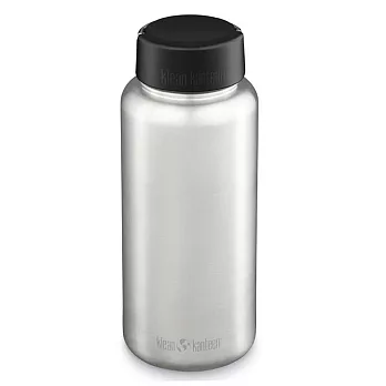 美國Klean Kanteen寬口不鏽鋼冷水瓶1182ml 原鋼色