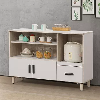 《Homelike》珍妮4尺餐櫃(木面) 碗盤收納櫃 電器櫃 櫥櫃 收納櫃 置物櫃 專人配送安裝