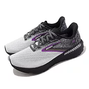 Brooks 競速跑鞋 Launch GTS 10 D 寬楦 女鞋 黑 白 紫 發射系列 路跑 緩震 運動鞋 1203991D085