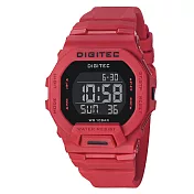 DIGITEC 數碼科技 DG-5169T 繽紛色彩百搭電子錶 緋紅