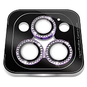 CITY BOSS 點鑽鏡頭貼+貼膜神器 for iPhone 13 pro 6.1 / 13 Pro Max 6.7-3眼 紫色