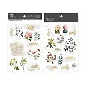 【Print-On Stickers 轉印貼紙】no.229-舊日藏花 | 花草系列