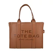 MARC JACOBS The Leather TOTE 皮革肩背托特包-大/ 棕