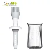 [Conalife] 廚房烘焙燒烤矽膠刷油瓶 (1入) - 白色