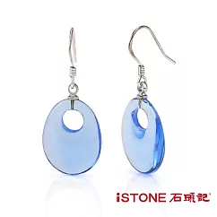 石頭記 925純銀水晶耳環─藍色魅力