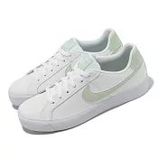 Nike 休閒鞋 Wmns Court Royale AC 女鞋 白 綠 小白鞋 皮革 百搭 AO2810-111