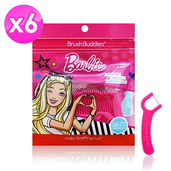 Barbie兒童牙線棒36入 x6包
