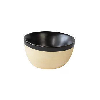【JIA品家】一家人吃飯 雙層陶瓷碗 黑色 12.5cm