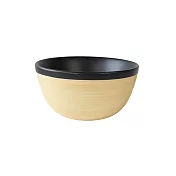 【JIA品家】一家人吃飯 雙層陶瓷碗 黑色 15.5cm