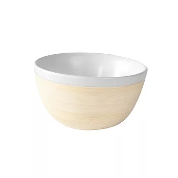 【JIA品家】一家人吃飯 雙層陶瓷碗 白色 15.5cm