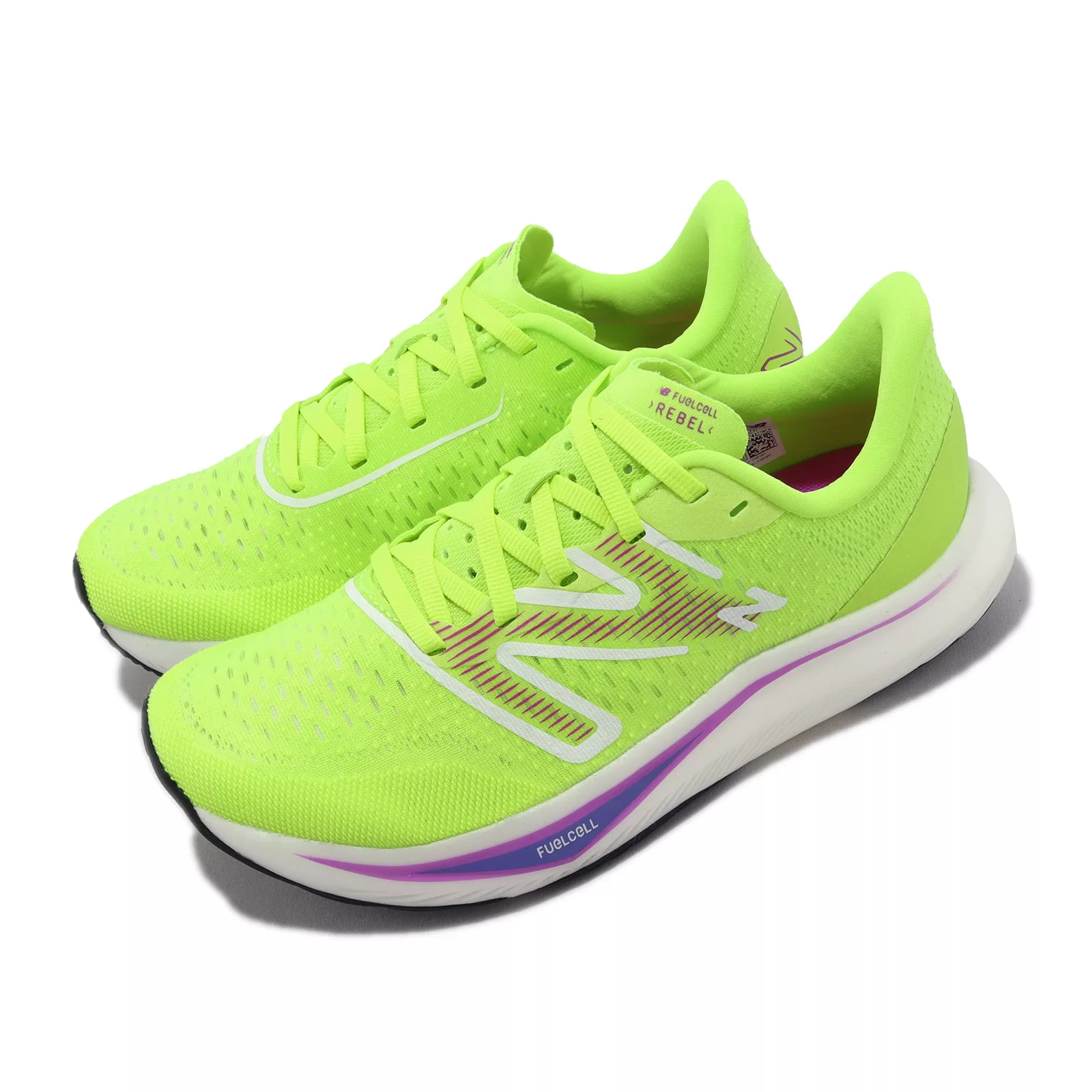 New Balance 競速跑鞋 FuelCell Rebel V3 D 寬楦 女鞋 螢光黃綠 輕量 WFCXCT3-D