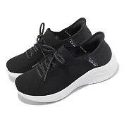 Skechers 休閒鞋 Ultra Flex 3.0 Slip-Ins 女鞋 黑 白 瞬穿科技 輕量 套入式 149711BKLV