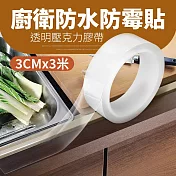 CS22 廚房洗手台防霉防水膠帶3CM(3個/入) 3CMx3米*3