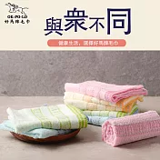 【OKPOLO】台灣製造雙橫條吸水毛巾-12入組(純棉家庭首選) 綜合