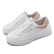 Skechers 休閒鞋 Cordova Classic 女鞋 白 粉紅 麂皮 記憶鞋墊 小白鞋 185060WPK