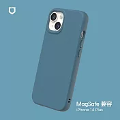 犀牛盾 iPhone 14 Plus (6.7吋) SolidSuit (MagSafe 兼容) 防摔背蓋手機保護殼- 深海藍