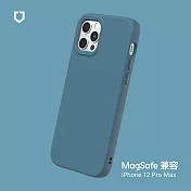 犀牛盾 iPhone 12 Pro Max (6.7吋) SolidSuit (MagSafe 兼容) 防摔背蓋手機保護殼- 深海藍