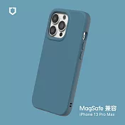 犀牛盾 iPhone 13 Pro Max (6.7吋) SolidSuit (MagSafe 兼容) 防摔背蓋手機保護殼- 深海藍