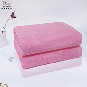 【OKPOLO】台灣製造純棉厚磅浴巾-3入組(厚度與質感再進化) 淺優品紅
