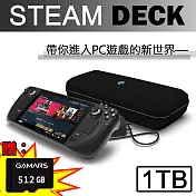 【Steam】Steam Deck 1TB 主機 可攜式高效能 一體式遊戲掌機 (贈：保護貼+512G記憶卡) —客製化主機