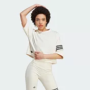ADIDAS T-SHIRT 女短袖上衣-米白-IM1830 XS 白色