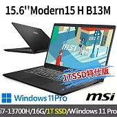 msi微星 Modern 15 H B13M-002TW 15.6吋 商務筆電 (i7-13700H/16G/1T SSD/Win11Pro-1T SSD特仕版)