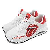 Skechers x Rolling Stones 休閒鞋 Uno 女鞋 男鞋 白 紅 氣墊 滾石樂團 聯名款 177965WRD