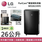 LG 樂金 WD261VKF0 25.6公升 曜黑 PuriCare™ 雙變頻除濕機 智能家電 台灣公司貨