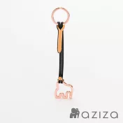 aziza 鏤空小象撞色吊飾鑰匙圈  撞色黑